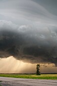 Supercell storm passes near the town of Colfax North Dakota August 5, 2006.