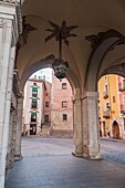 Arches. Town Hall. City of Cuenca (UNESCO World Heritage Site), Castile-La Mancha, Spain