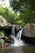 Waterfall near Wallilabou Bay, St. Vincent, West Indies.