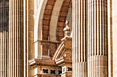 Front of the cathedral Santa Iglesia Catedral Basílica de la Encarnacion, Malaga, Andalusia, Spain