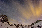 Starry sky above Rofan range, Rofan range, Tyrol, Austria
