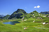 Tilisunasee mit Tilisuna-Seehorn, Rätikon, Vorarlberg, Österreich