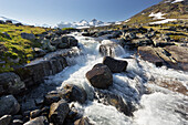 Wasserfall, Fluss Leira, Leirdalen, Jotunheimen Nationalpark, Oppland, Norwegen