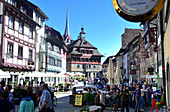 am Marktplatz in Stein am Rhein, Ostschweiz, Schweiz
