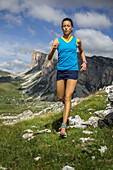 Hiking and trail running on the Alta Via 1 trail in the Dolomites