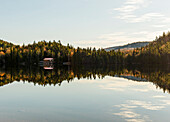'Beautiful landscape reflection; Baie-Sainte-Catherine, Quebec, Canada'