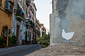 'Street art and colourful buildings; Cagliari, Sardinia, Italy'