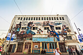 'Artwork painted on the wall of a building; Joppa, Israel'