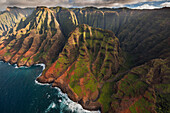 'Aerial view of the Na Pali Coast; Kauai, Hawaii, United States of America'