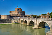 Castle Sant' Angelo, bridge Sant' Angelo, Tiber, Rome, Latium, Vatican, Italy