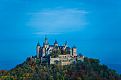 Burg Hohenzollern, Hechingen, Zollernalbkreis, Schwäbische Alb, Baden-Württemberg, Deutschland