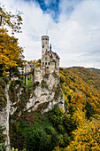 Schloss Lichtenstein castle, Honau, Swabian Jura, Baden-Wuerttemberg, Germany