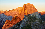 View from Glacier Point at Half Dome , Sunset , Yosemite National Park , Sierra Nevada , California , U.S.A. , America