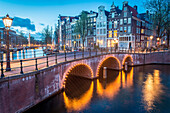 Canal Crossroads At Keizersgracht, Amsterdam, Netherlands