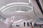 Innenansicht von the Oculus, futuristischer Bahnhof des Star Architekten Santiago Calatrava bei der World Trade Center Gedenkstätte, Manhattan, New York, USA, Vereinigte Staaten von Amerika
