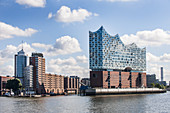 Hamburgs new Elbphilharmonie and the Kehrwiederspitze, modern architecture in Hamburg, Hamburg, north Germany, Germany