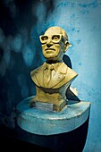 Bust of Gabino Coria Peñaloza, poet and lyricisty, he wrote the widely known tango 'Caminito', La Boca neighborhood, Buenos Aires, Argentina