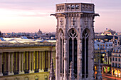 France, Paris, area listed as World Heritage by UNESCO, the belfry of the First district hall and the Colonnade of the Louvre