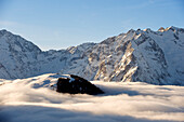 France, Isere, sea of clouds seen from L'Alpe d'Huez ski resort