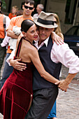 Argentina, Buenos Aires, San Telmo District, Plaza Dorrego, San Telmo Fair, tango dancers