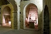 France, Manche, Mont Saint Michel, listed as World Heritage by UNESCO, abbey, Notre Dame Sous Terre Crypt