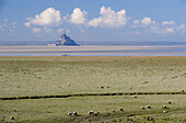 France, Manche, bay of Mont Saint Michel, listed as World Heritage by UNESCO, Pointe du Grouin