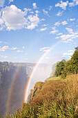 Zimbabwe, Matabeleland North province, the Zambezi River at Victoria Falls listed as World Heritage by UNESCO