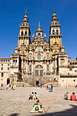 Spain, Galicia, Santiago de Compostela, listed as World Heritage by UNESCO, Praza da Obradoiro, the cathedral