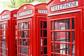 United Kingdom, London, the red telephone box designed by the architect Sir Giles Gilbert Scott in the twenties