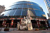 United States, Illinois, Chicago, Loop District, Monument a la Bete Debout (Monument with standing Beast) by Jean Dubuffet in front of the James R Thompson Center (JRTC)