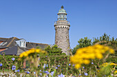 Lighthouse by the Baltic Sea in Skjoldnæs, Island Ærø, South Funen Archipelago, Danish South Sea Islands, Southern Denmark, Denmark, Scandinavia, Northern Europe