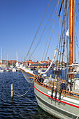 Hafen von Faaborg auf der Insel Fünen, Dänische Südsee, Süddänemark, Dänemark, Nordeuropa, Europa