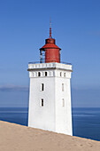 Lighthouse Rubjerg Knude in the dunes of Rubjerg Knude between Lønstrup and Løkken, Northern Jutland, Jutland, Cimbrian Peninsula, Scandinavia, Denmark, Northern Europe