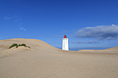 Lighthouse Rubjerg Knude in the dunes of Rubjerg Knude between Lønstrup and Løkken, Northern Jutland, Jutland, Cimbrian Peninsula, Scandinavia, Denmark, Northern Europe