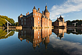 Anholt moated castle, near Isselburg, Muensterland, North-Rhine Westphalia, Germany