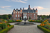 Park, Wasserschloss Burg Anholt, bei Isselburg, Münsterland, Nordrhein-Westfalen, Deutschland