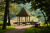 Pavillion at a lookout point, Muenstertal, Black Forest, Baden-Wuerttemberg, Germany