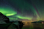 Northern lights, Aurora borealis, Hinnoya, Lofoten Islands, Norway, Skandinavia, Europe