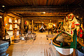 museum in fishing village A, Moskensoya, Lofoten Islands, Norway, Europe