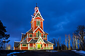 Buksnes church of Gravdal, Vestvagoy, Lofoten Islands, Norway, Skandinavia, Europe