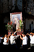 Mexico, Guerrero state, Taxco, Nuestro Senor Jesus religious procession, organized by the city confraternities