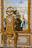 France, Yvelines, Chateau de Versailles, listed as World Heritage by UNESCO, the King's Private Apartment, Cabinet de la Pendule (the Pendulum Chamber), the astronomical clock by Passement andDauthiau
