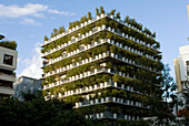 France, Paris, theTower Flower - Les Jardins de Saussure, social housing by architect Edouard Francois and botanist P. Blanc in the ZAC of the Porte d'Asnieres