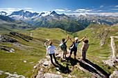 France, Savoie, La Plagne Vanoise, overlooking the glacier VolNet and Le Grand Bec 3398m National Park of La Vanoise from La Roche De Mio 2700