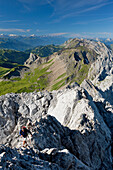 France, Haute Savoie, Le Grand Bornand, the Chaine des Aravis from Pointe Percee 2750m