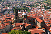 France, Haute Loire, Le Puy en Velay listed as World Heritage by UNESCO, the town is a stopover along the pilgrims' route to Santiago de Compostela, Notre Dame Cathedral