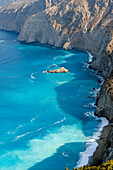 Greece, Ionian Islands, Cephalonia Island (Kefallonia), cliffs on the Western coast