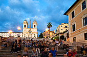 Italy, Lazio, Rome, historical centre listed as World Heritage by UNESCO, Piazza di Spagna (Spain Square), the Spanish steps of Trinita dei Monti Church
