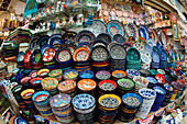Turkey, Istanbul, historical centre listed as World Heritage by UNESCO, Sultanahmet District, the Grand Bazaar or Kapali Carsi, earthenware stall