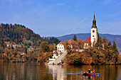 Slovenia, Gorenjska region, on the island of the Bled lake, church of the Assumption